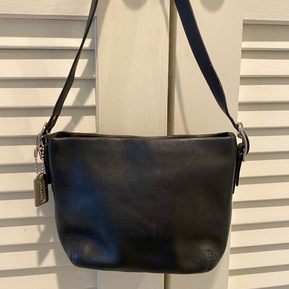 Coach Black Leather Mini Bag